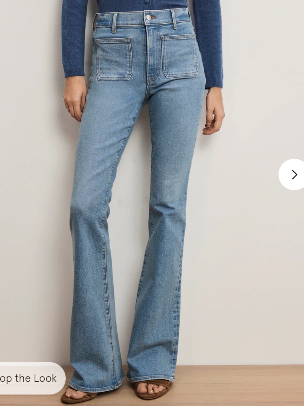 Veronica Beard Beverly Patch-Pocket Skinny-Flare Jean